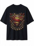 Superman Oversize Black T-shirt (Cotton)