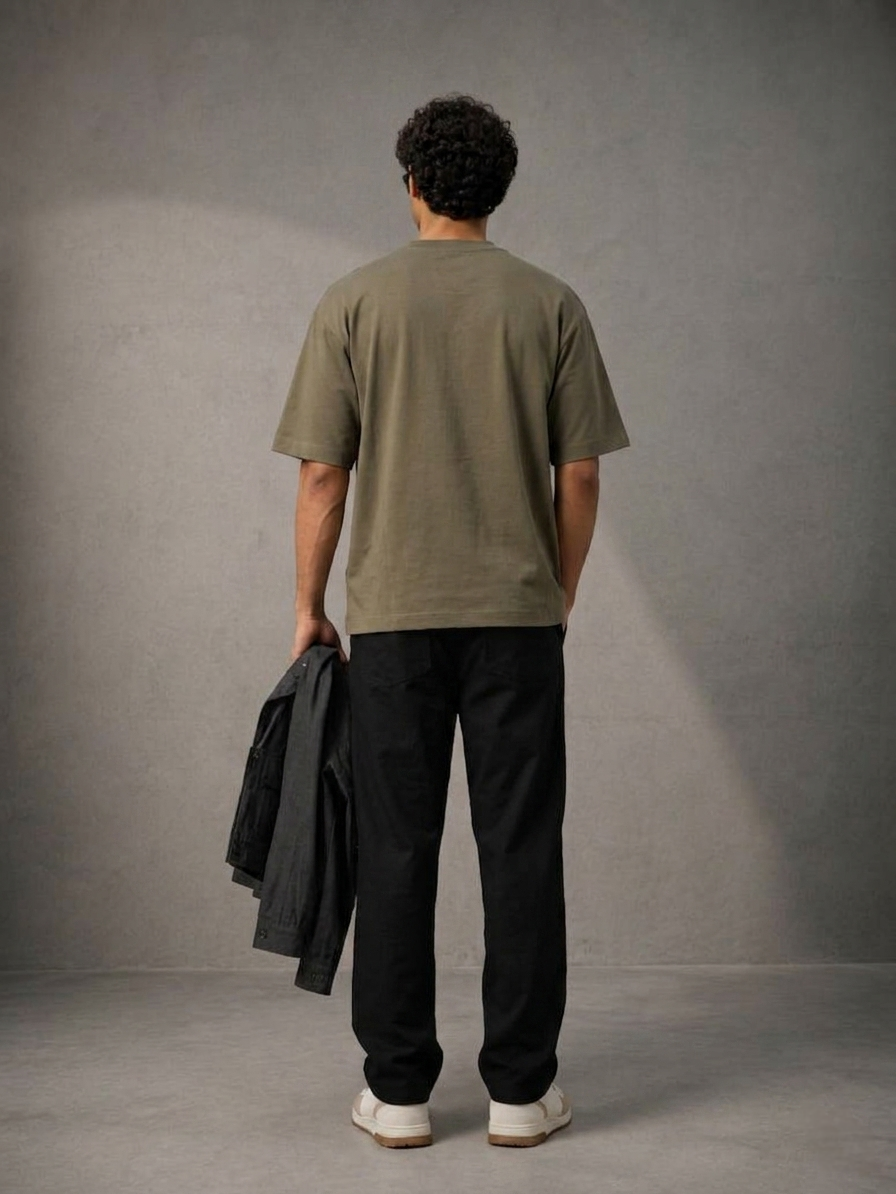 Interlock Sage Green Over size t-shirt (Cotton)