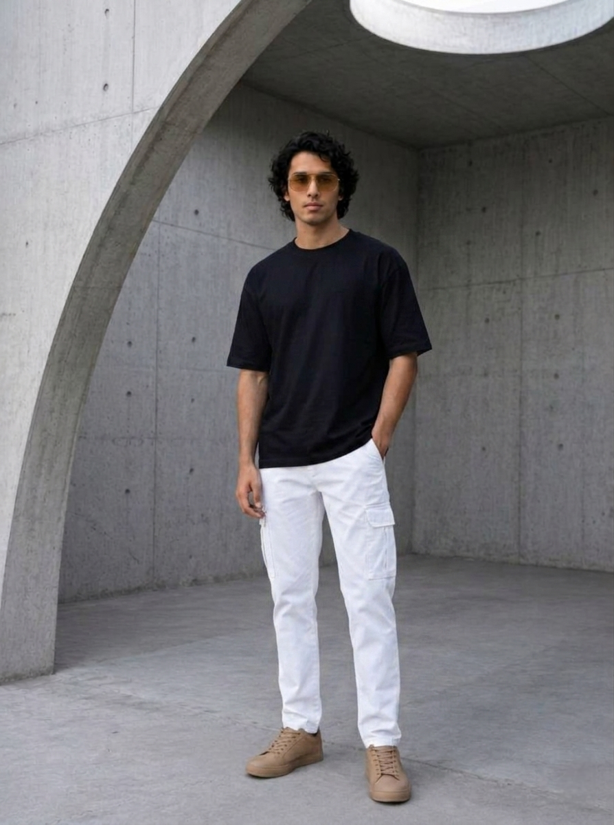 Round Neck Oversize T-shirt 220gsm (Cotton)