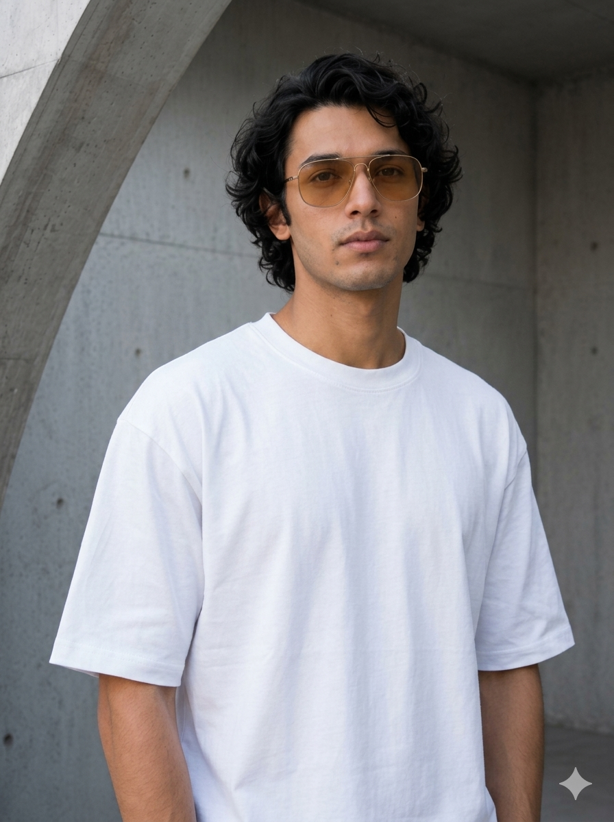 Round Neck Oversize T-shirt 220gsm (Cotton)