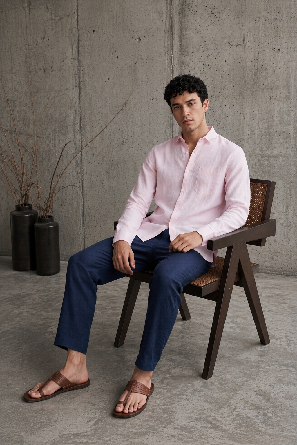 Linen Soft Pink Shirts