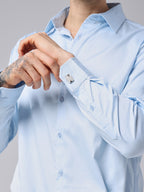 Blue Sateen Shirt