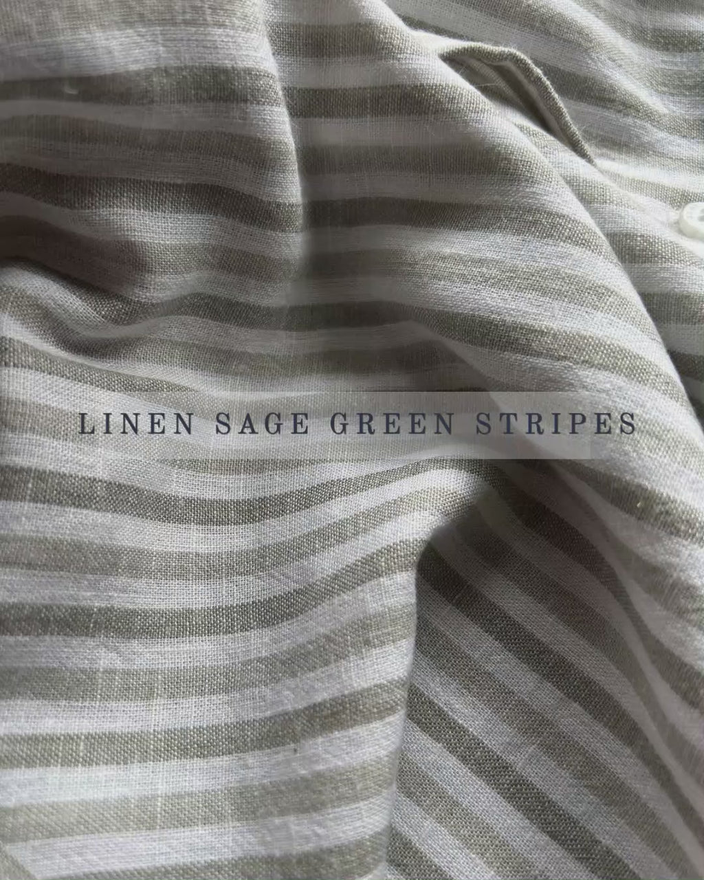 Linen Sage Green Stripes Shirts