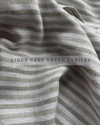 Linen Sage Green Stripes Shirts
