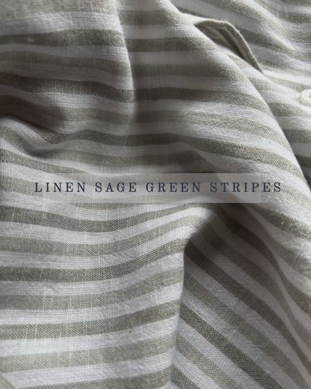 Linen Sage Green Stripes Shirts