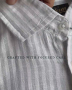 Linen Stripes Blue Shirts