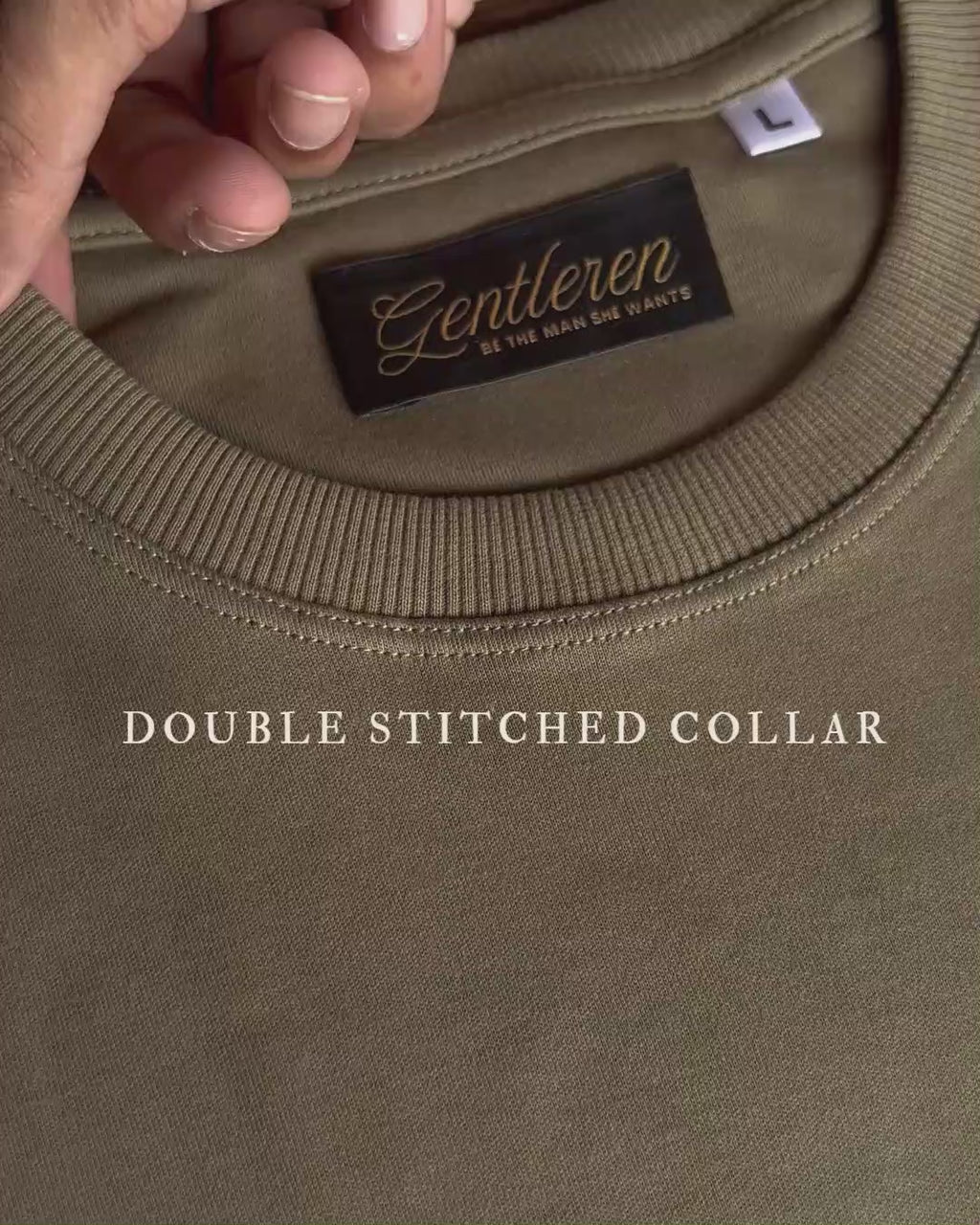 Interlock Sage Green Over size t-shirt (Cotton)
