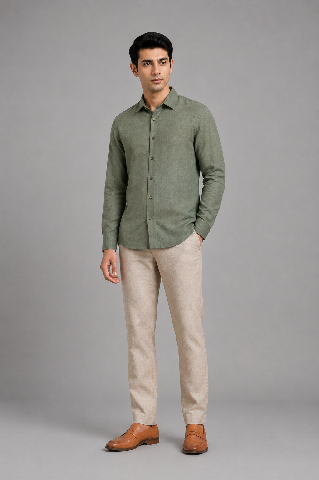 Linen Sage Green Shirts