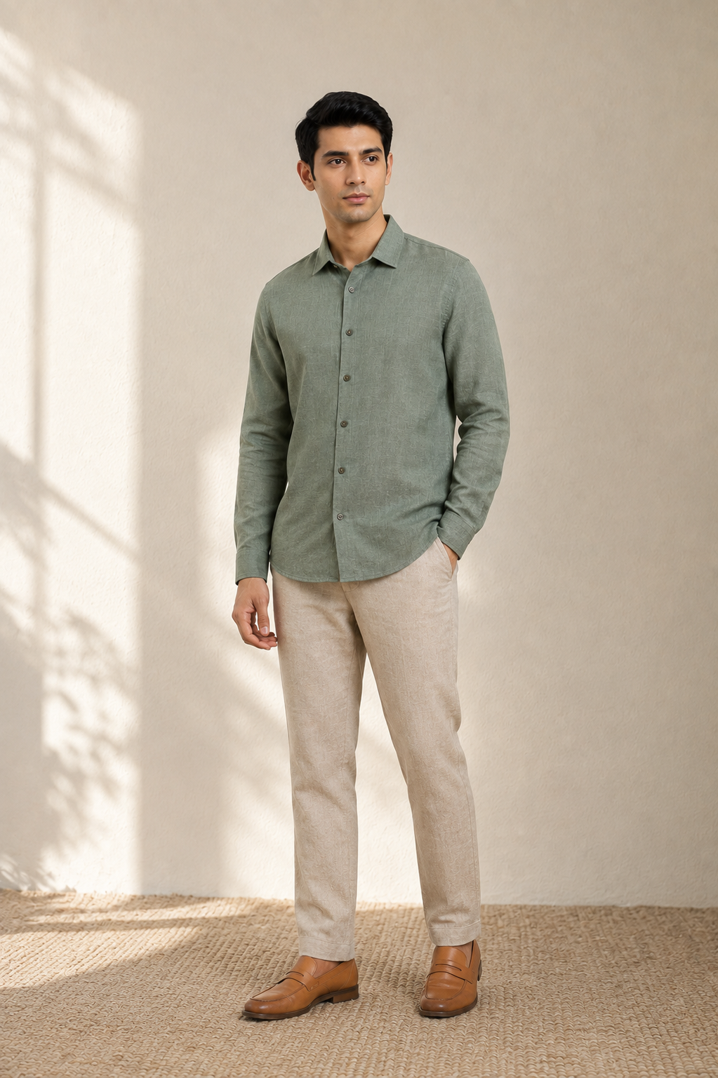 Linen Sage Green Shirts