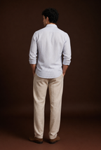 Linen Stripes Blue Shirts