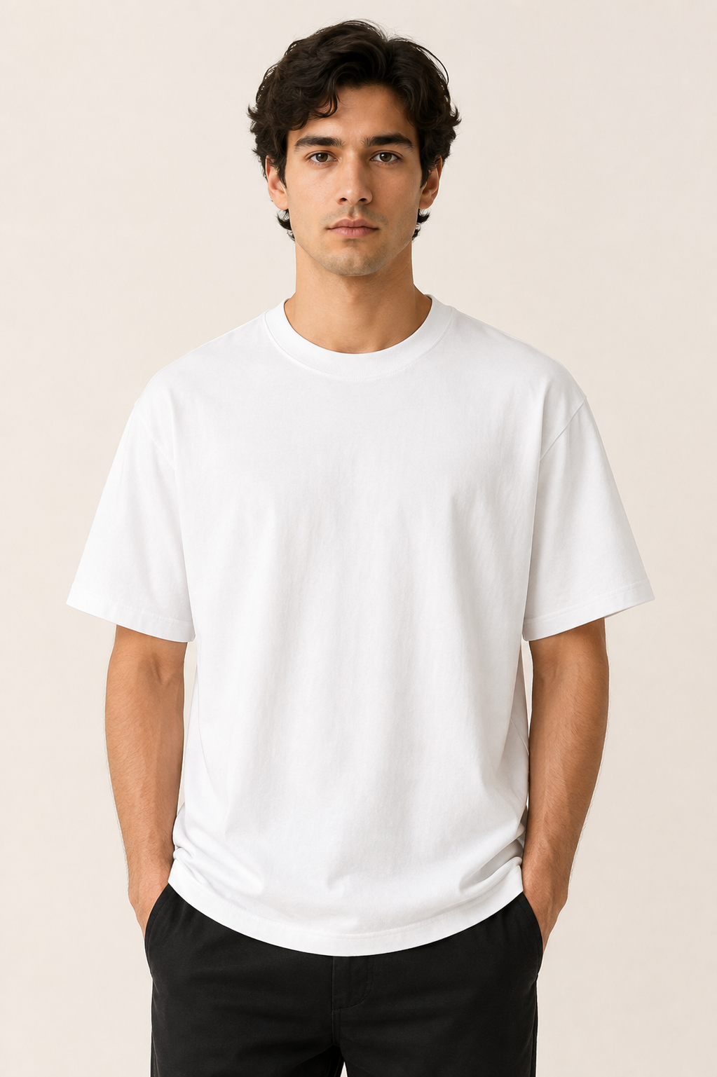 Round Neck Oversize T-shirt 220gsm (Cotton)