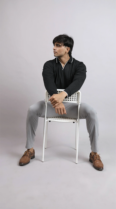 BLACK FULL POLO