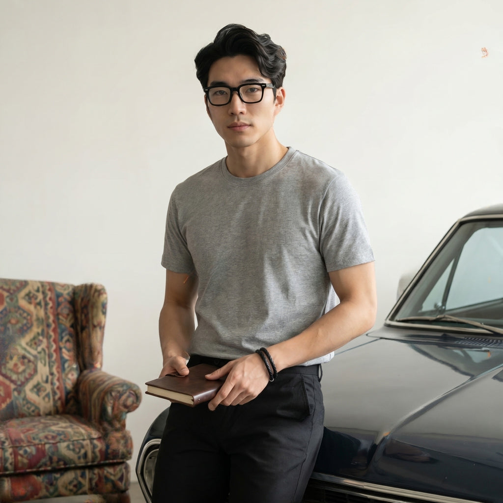 Grey Round Neck T-Shirt