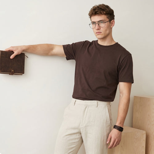 Brown Round Neck T-Shirt